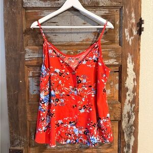 Floral Red Women's Top